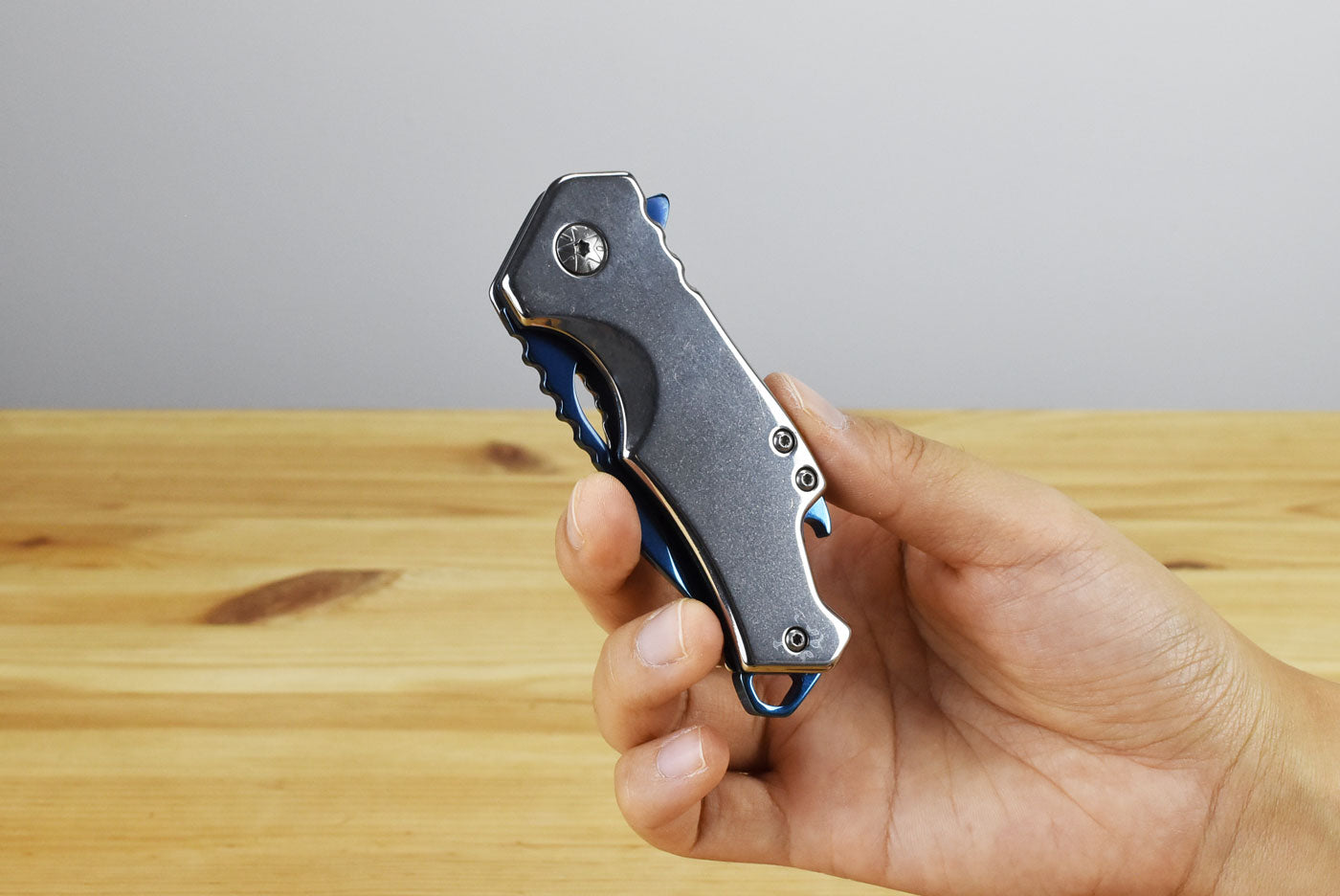 MTech MTA882S Framelock Assisted Folding Blade (Blue Ti Coated)