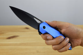 MTech A2038BL Linerlock Assisted Folding Blade (Blue Anodized Aluminum Handle)