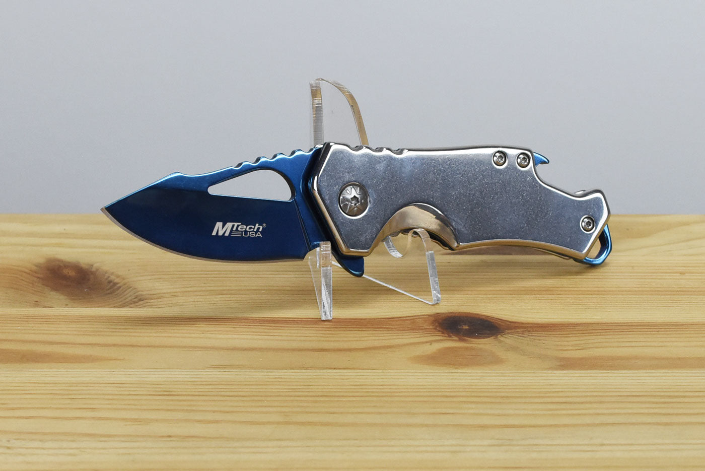 MTech MTA882S Framelock Assisted Folding Blade (Blue Ti Coated)