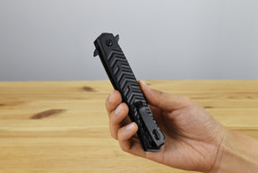 MTech A2025BK Linerlock Assisted Folding Blade (Black Anodized Aluminum Handle)