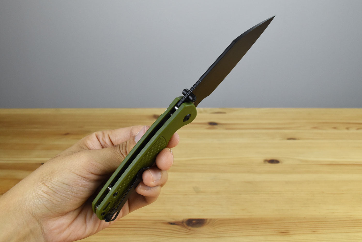 CJRB 1945-BGN Pyrite Light (OD Green FRN) Folding Knife