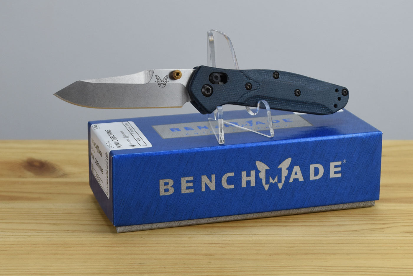 Benchmade 945-04 Mini Osborne Folding Knife (Denim Micarta Handle)