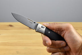 LionSteel NiNi Folding Knife (Black G10 Handle)