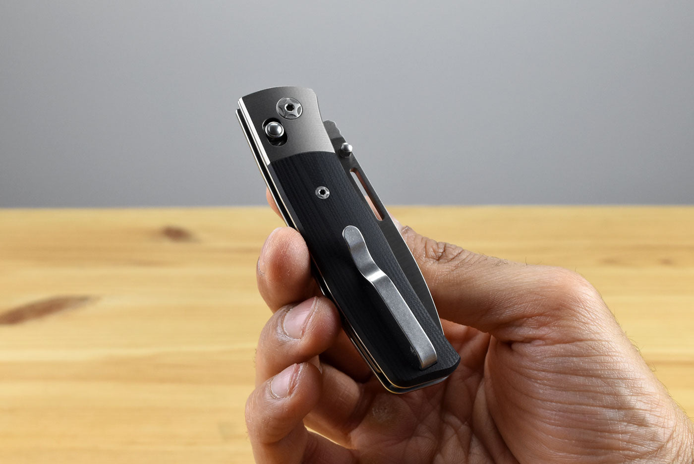 LionSteel NiNi Folding Knife (Black G10 Handle)