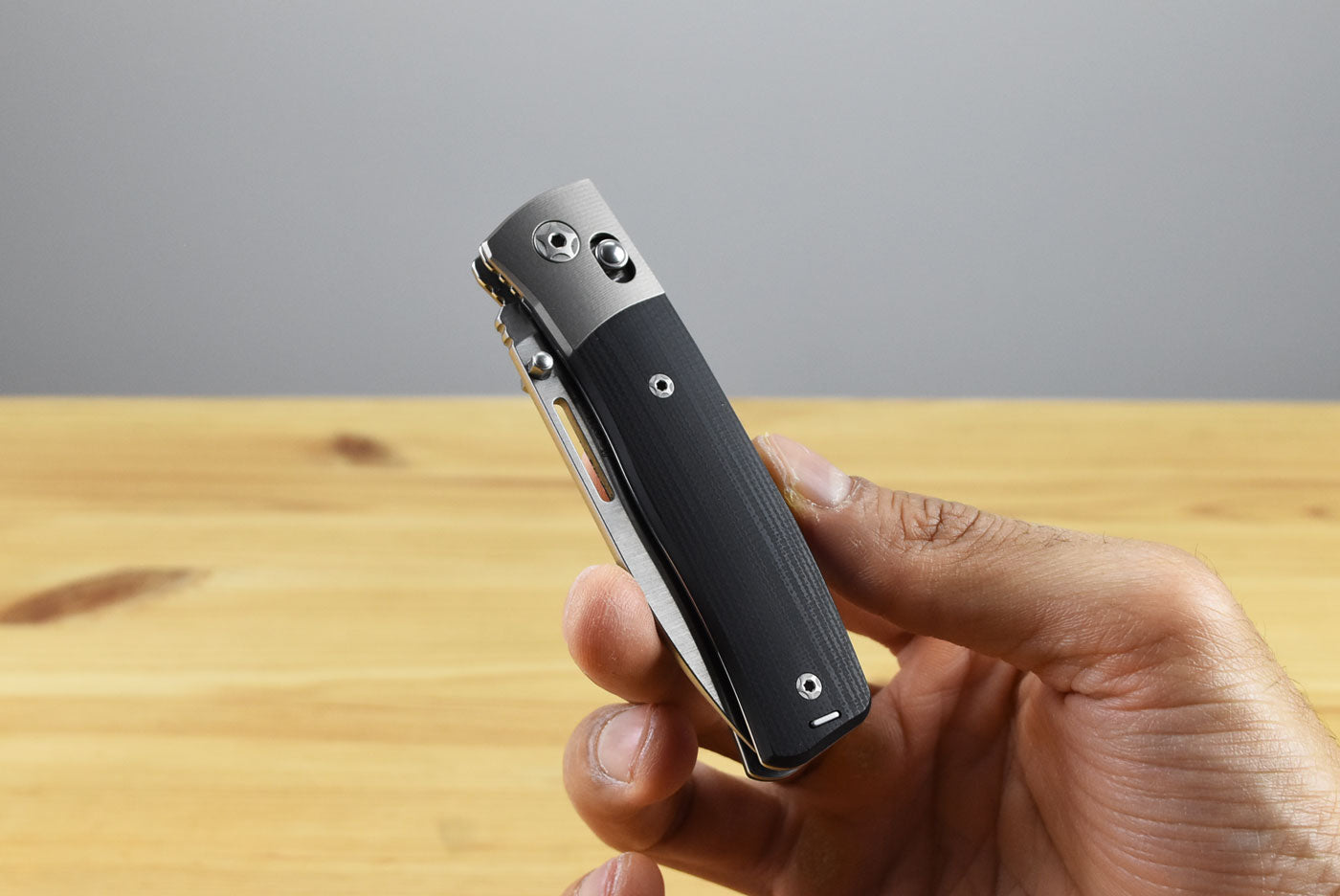 LionSteel NiNi Folding Knife (Black G10 Handle)
