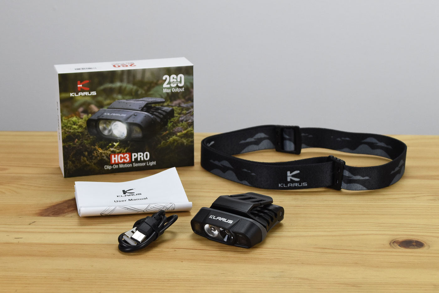 Klarus HC3 Pro Motion Sensor Rechargeable Headlamp (260 Lumens)