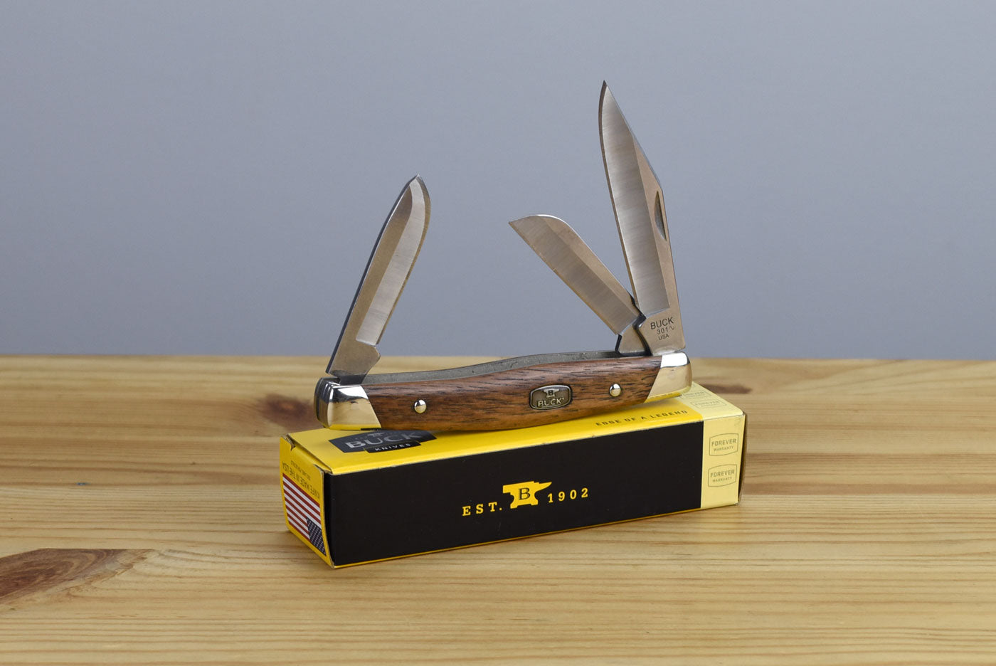 Buck 301 Stockman Slipjoint Folder (Granadillo Wood Handle)