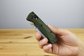 Benchmade 533SL-10 Mini Bugout Folding Knife (Woodland Green Aluminum Handle)