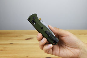 Benchmade 533SL-10 Mini Bugout Folding Knife (Woodland Green Aluminum Handle)