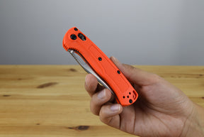 Benchmade 15533 Mini Taggedout Folding Knife (Orange Grivory Handle)