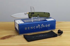 Benchmade 533SL-10 Mini Bugout Folding Knife (Woodland Green Aluminum Handle)