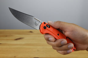 Benchmade 15533 Mini Taggedout Folding Knife (Orange Grivory Handle)