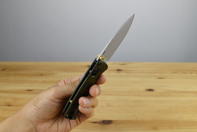 Benchmade 533SL-10 Mini Bugout Folding Knife (Woodland Green Aluminum Handle)