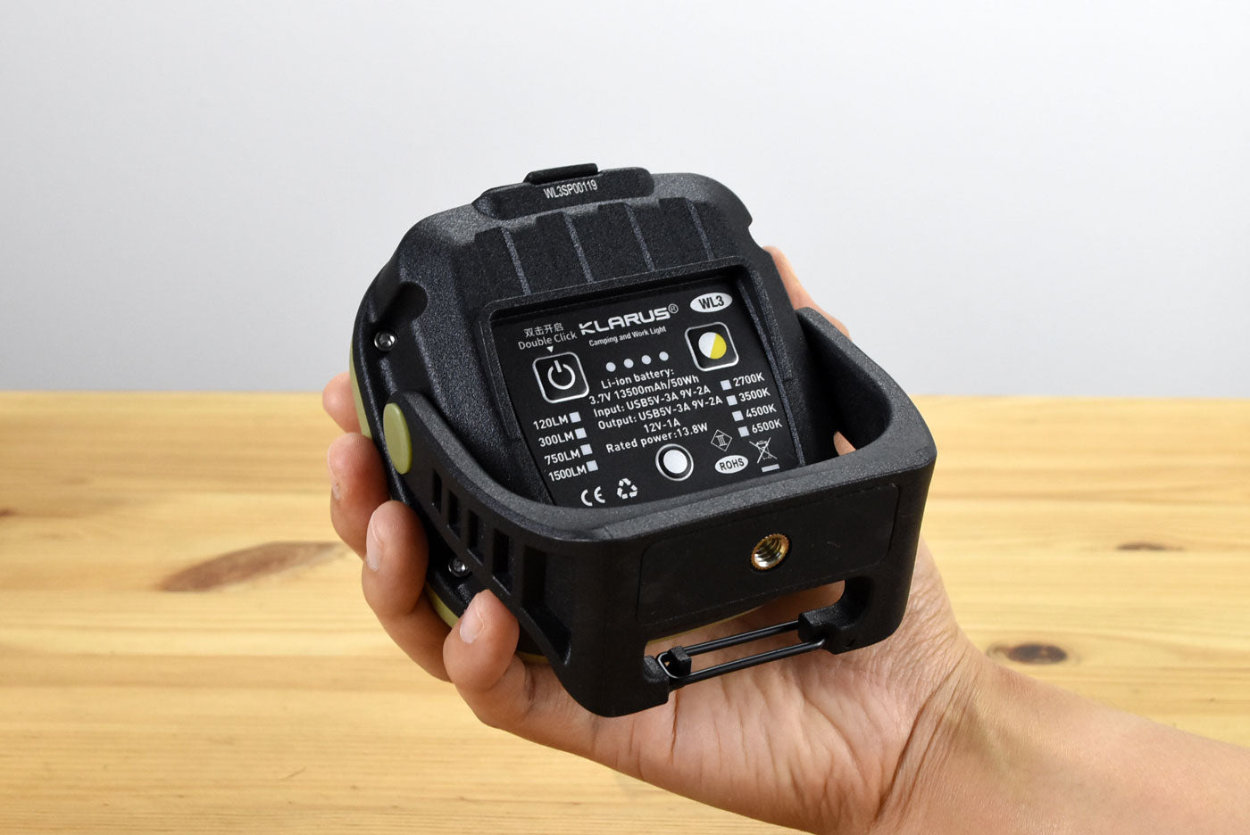 Klarus WL3 13500mAh Rechargeable Camping Light (1500 Lumens)