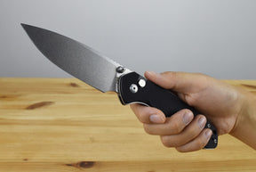 CJRB Pyrite Large (Black G10) Folding Knife