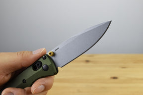 Benchmade 533SL-10 Mini Bugout Folding Knife (Woodland Green Aluminum Handle)