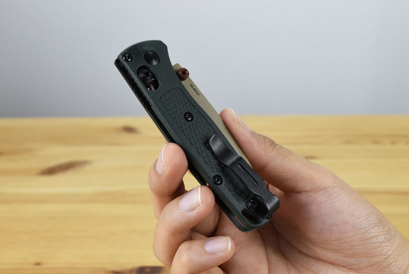 Benchmade 533TN-2601 Mini Bugout Folding Knife (Taiga Green Grivory Handle)