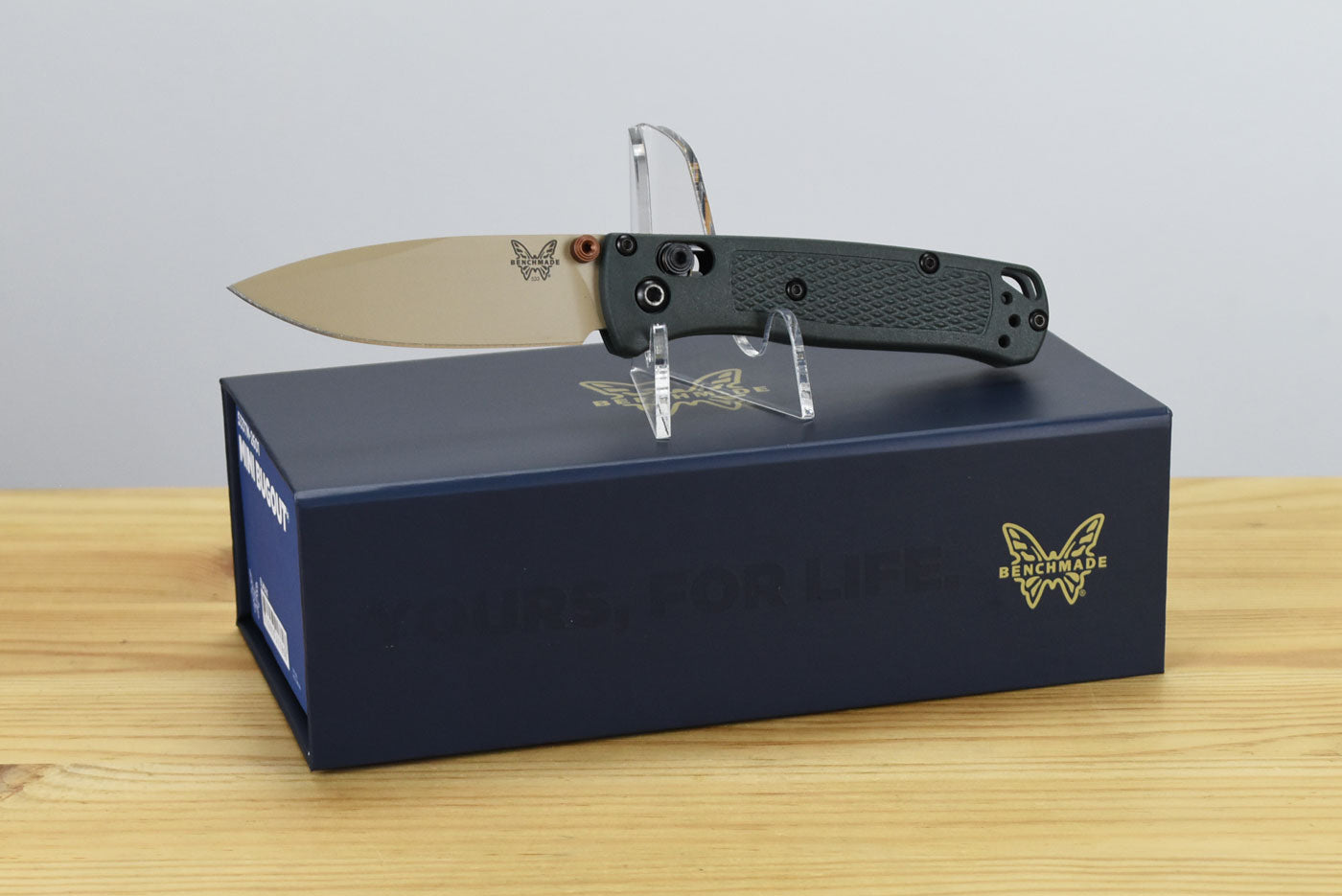 Benchmade 533TN-2601 Mini Bugout Folding Knife (Taiga Green Grivory Handle)