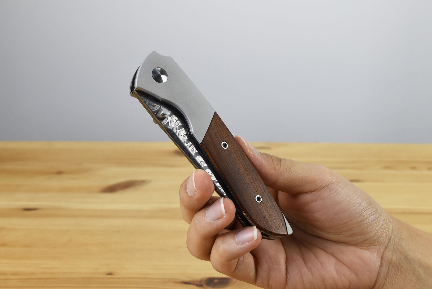 Kizer V3690A3 Spitfire Shanxi Damascus Steel
