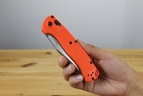 Benchmade 15535 Taggedout Folding Knife (Orange Grivory Handle)