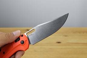 Benchmade 15535 Taggedout Folding Knife (Orange Grivory Handle)