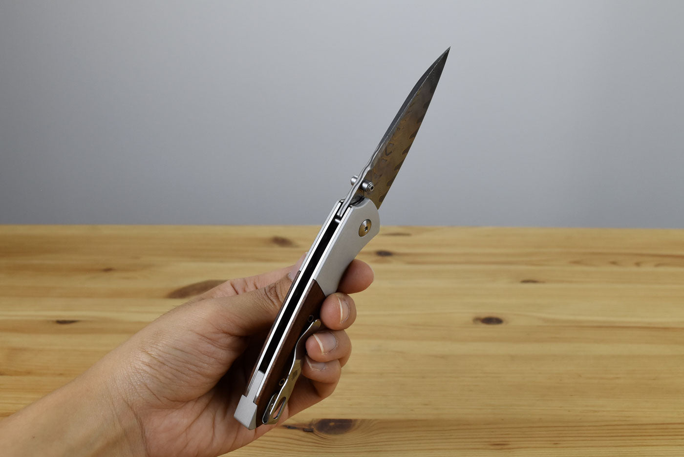 Kizer V3690A3 Spitfire Shanxi Damascus Steel