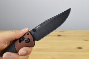 Benchmade 15085BK-04 Mini Crooked River Folding Knife (Black Canvas Micarta Handle)