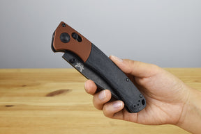 Benchmade 15080BK-04 Crooked River Folding Knife (Black Canvas Micarta Handle)