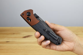 Benchmade 15080BK-04 Crooked River Folding Knife (Black Canvas Micarta Handle)