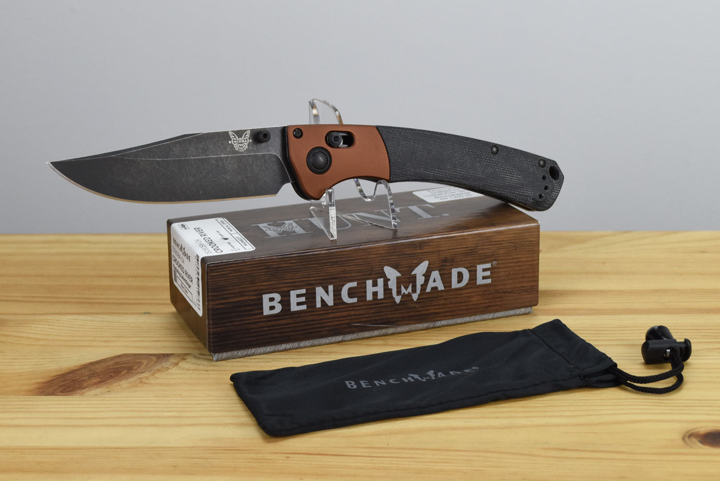 Benchmade 15080BK-04 Crooked River Folding Knife (Black Canvas Micarta Handle)