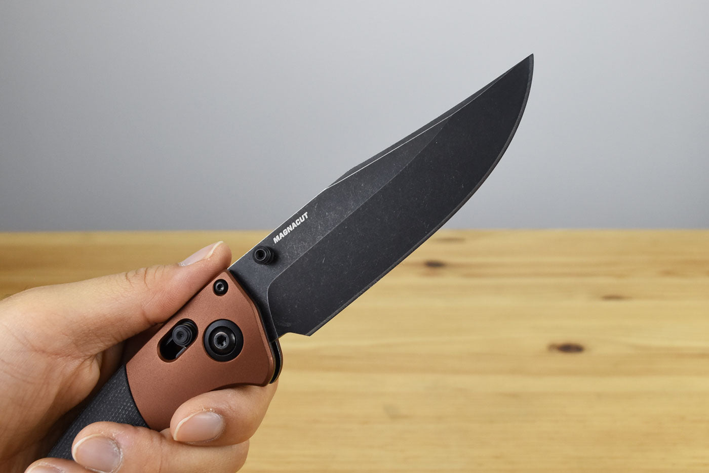 Benchmade 15080BK-04 Crooked River Folding Knife (Black Canvas Micarta Handle)