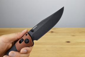 Benchmade 15080BK-04 Crooked River Folding Knife (Black Canvas Micarta Handle)