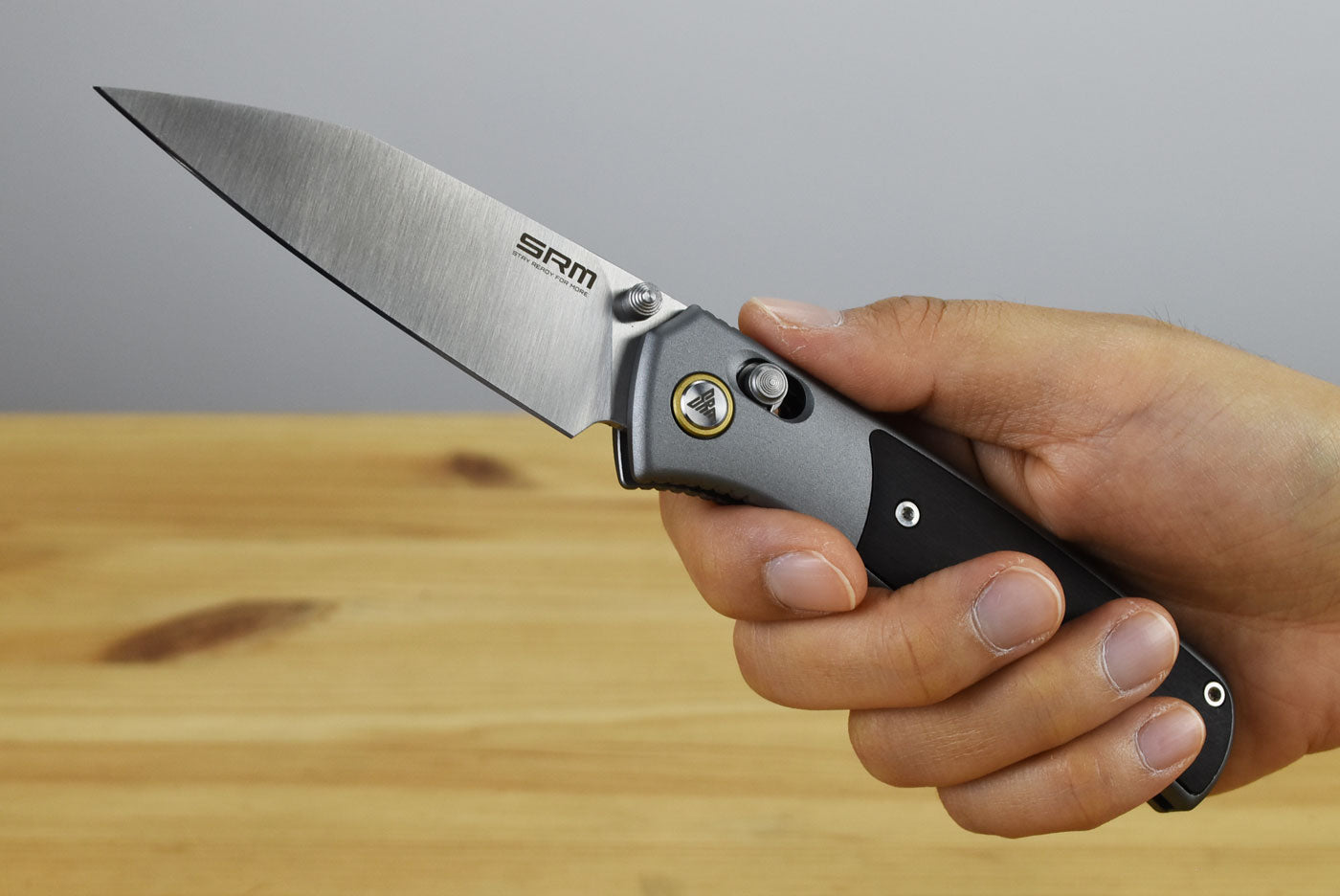 SRM Medal 259L-AK Folding Blade 14C28N