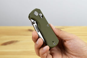 GEO Knife Belluf Crossbar Lock M390 (Green G10 Handle)
