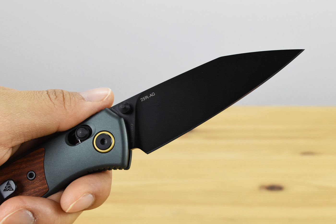 SRM Medal 259L-AG Folding Blade 14C28N