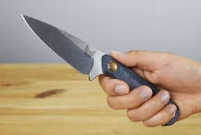 Benchmade 203-04 Dacian Pocket Fixed Blade (Blue Denim Micarta Handle)