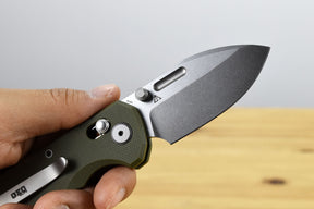 GEO Knife Belluf Crossbar Lock M390 (Green G10 Handle)