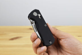 GEO Knife Belluf Crossbar Lock M390 (Black G10 Handle)