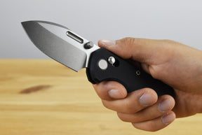 GEO Knife Belluf Crossbar Lock M390 (Black G10 Handle)