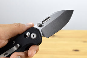 GEO Knife Belluf Crossbar Lock M390 (Black G10 Handle)