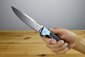 LionSteel Skinny (Blue Titanium Handle)