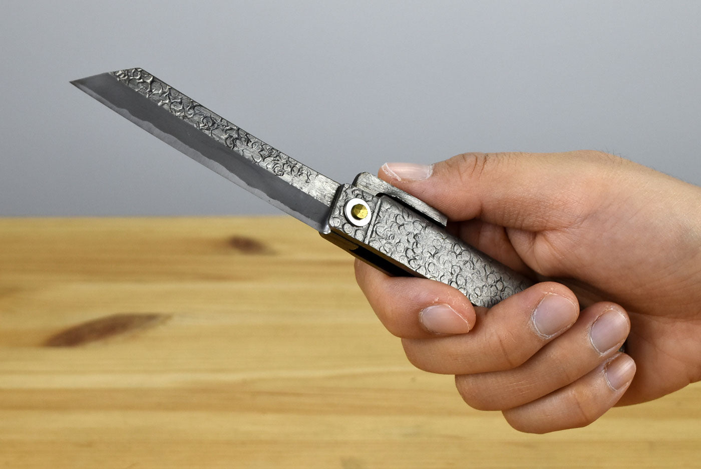 Higonokami Tsuchime TM03 Grey Stainless Handle (VG10)