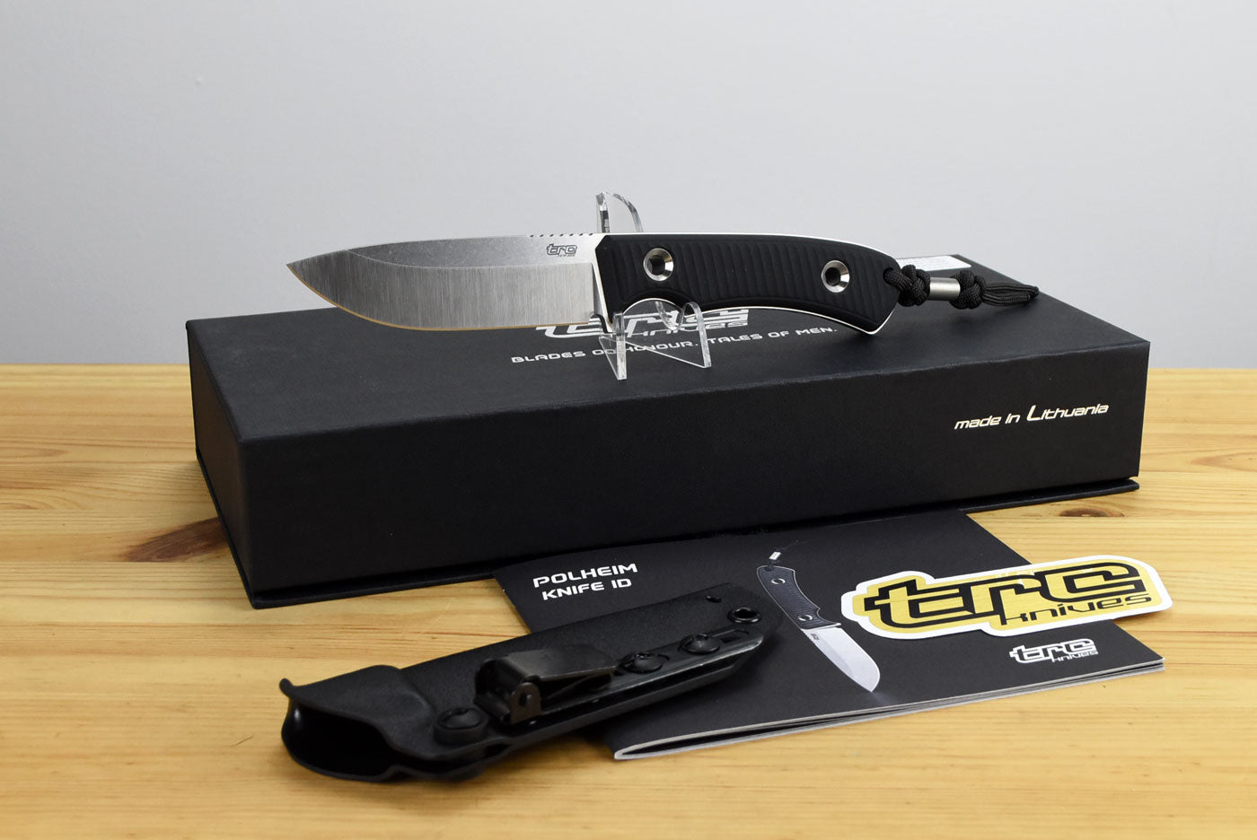 TRC Polheim Magnacut (Black Canvas Micarta Handle)