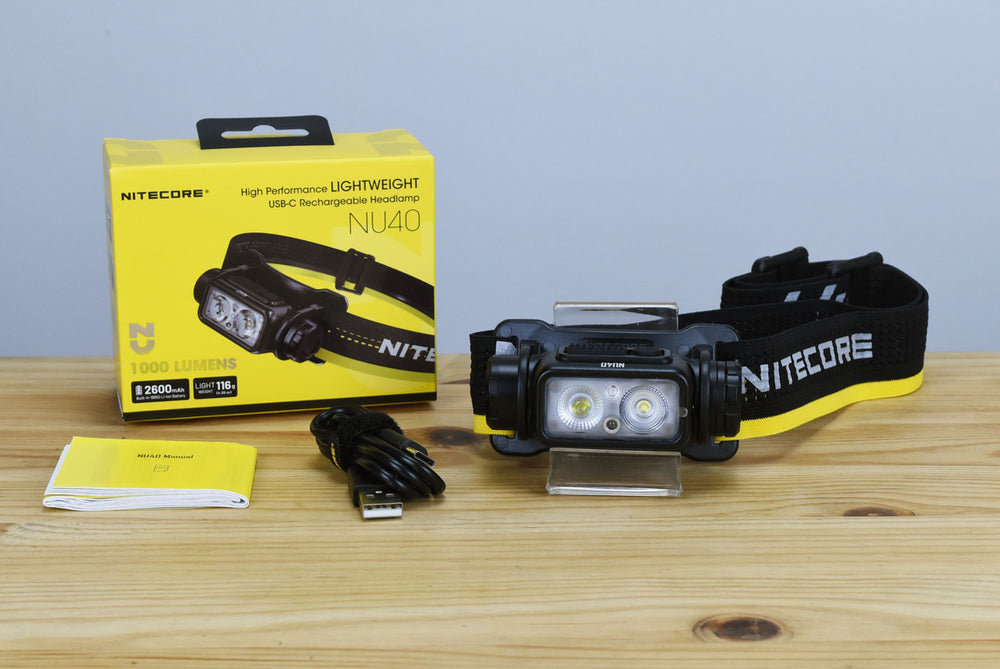 Lampe Frontale Nitecore NU40 - 1000 Lumens lumière rouge intégrée Lampe Frontale Nitecore NU40 - 1000 Lumens lumière rouge intégrée
