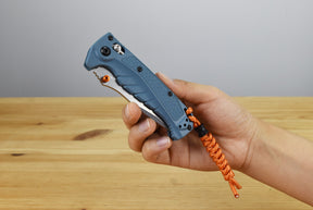 Benchmade 18065 Water Mini Adira Folding Knife (Depth Blue Grivory Handle)