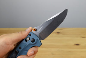 Benchmade 18065 Water Mini Adira Folding Knife (Depth Blue Grivory Handle)