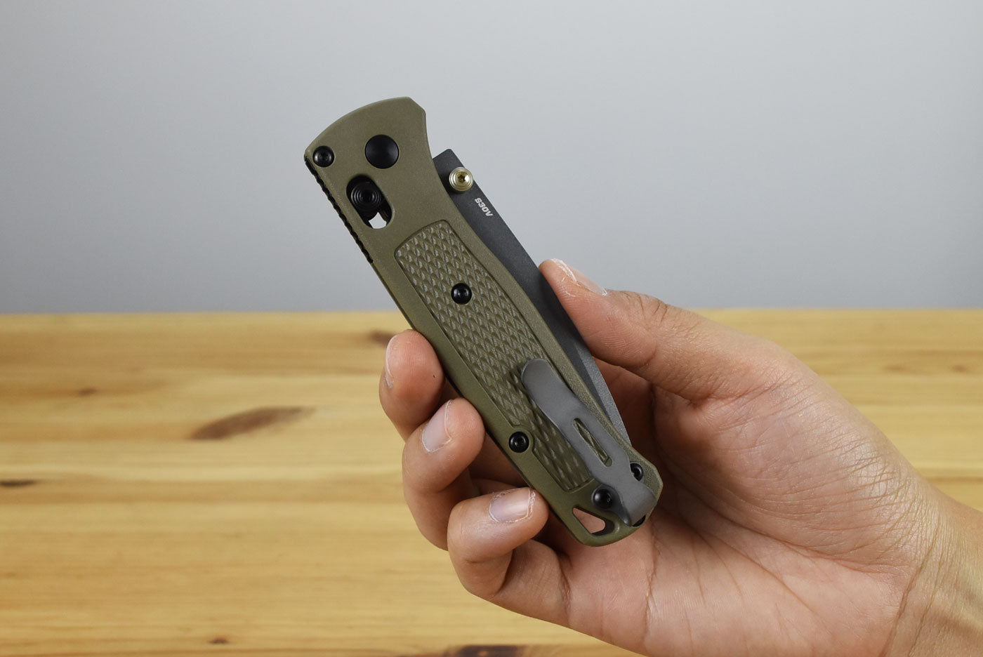 Benchmade 535GRY-1 Bugout Folding Knife (Ranger Green Grivory® Handle)