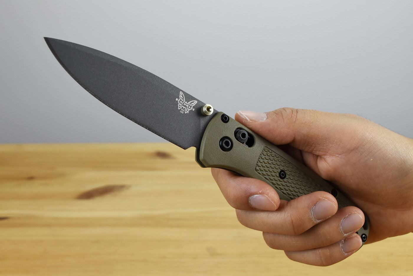 Benchmade 535GRY-1 Bugout Folding Knife (Ranger Green Grivory® Handle)