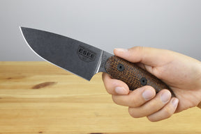 ESEE Sencillo MagnaCut Fixed Blade (Natural Burlap Micarta Handle)