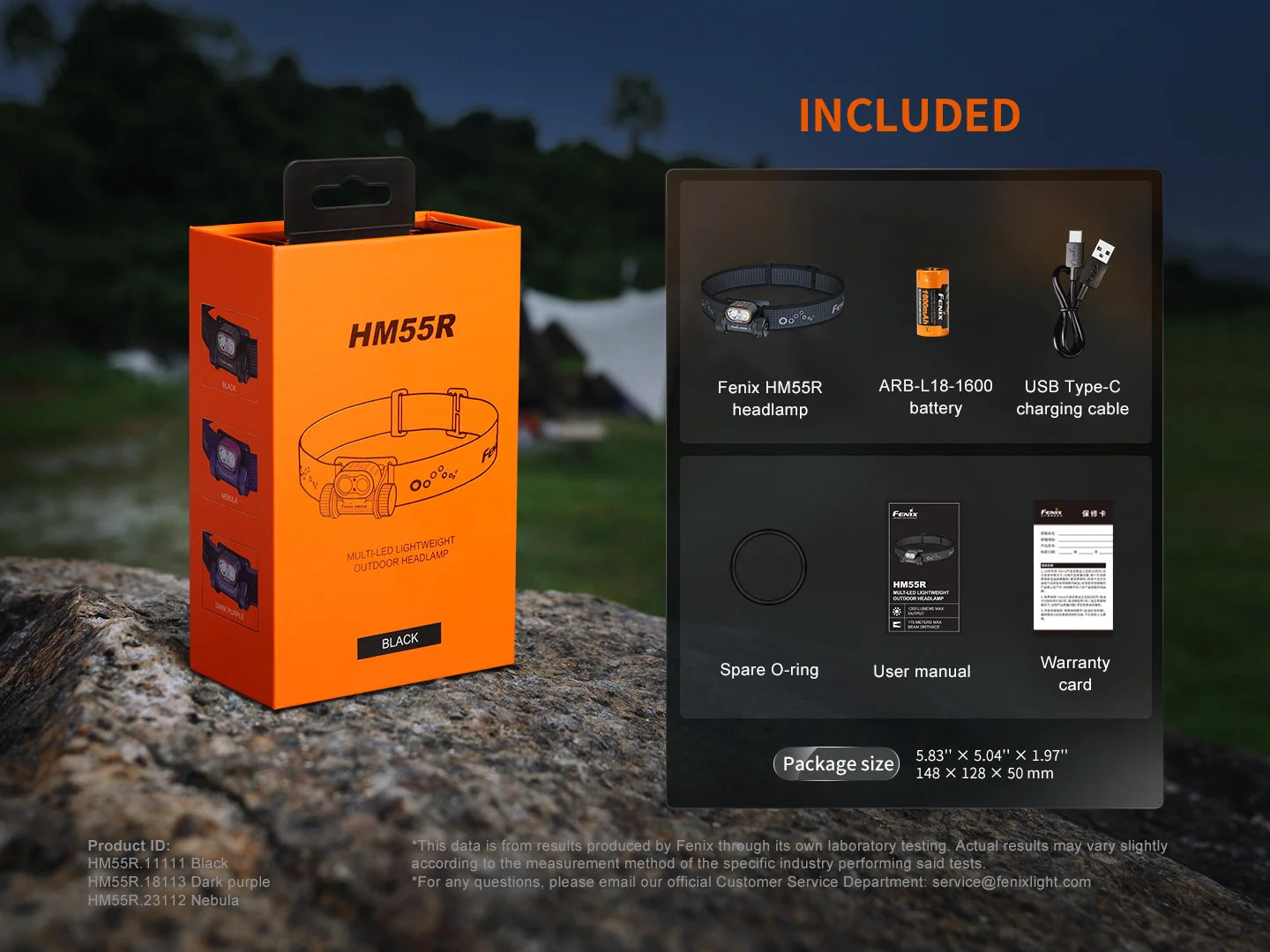 Fenix HM55R Rechargeable Headlamp (1200 Lumens) (3 Versions)